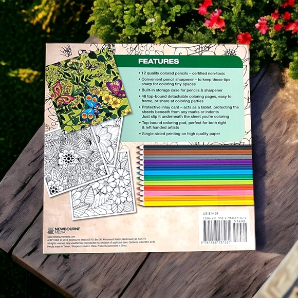 Botanical Garden Coloring Book for Adults Color your way to calm - Picture 2 of 7